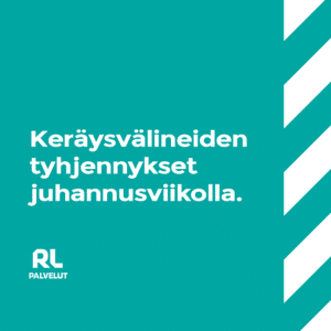 Muutoksia juhannusviikon keräysvälineiden tyhjennysaikatauluihin