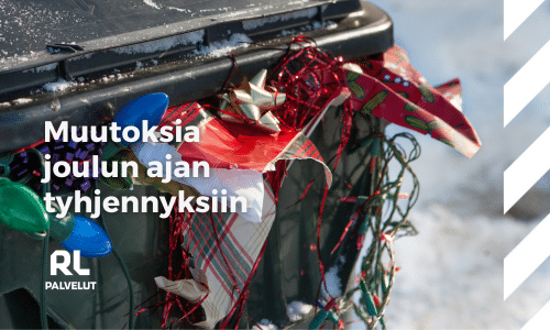 Muutoksia joulun ajan astiatyhjennyksissä