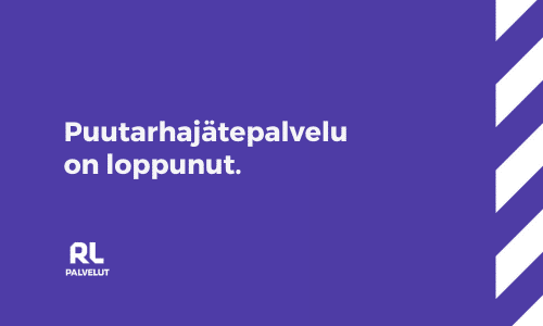 Puutarhajätepalvelu on loppunut