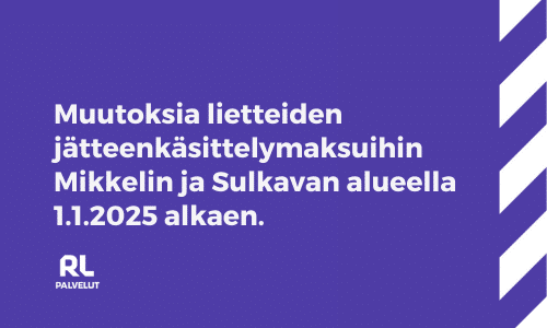 Hinnankorotuksia lietteiden jätteenkäsittelymaksuihin Mikkelin ja Sulkavan alueilla.